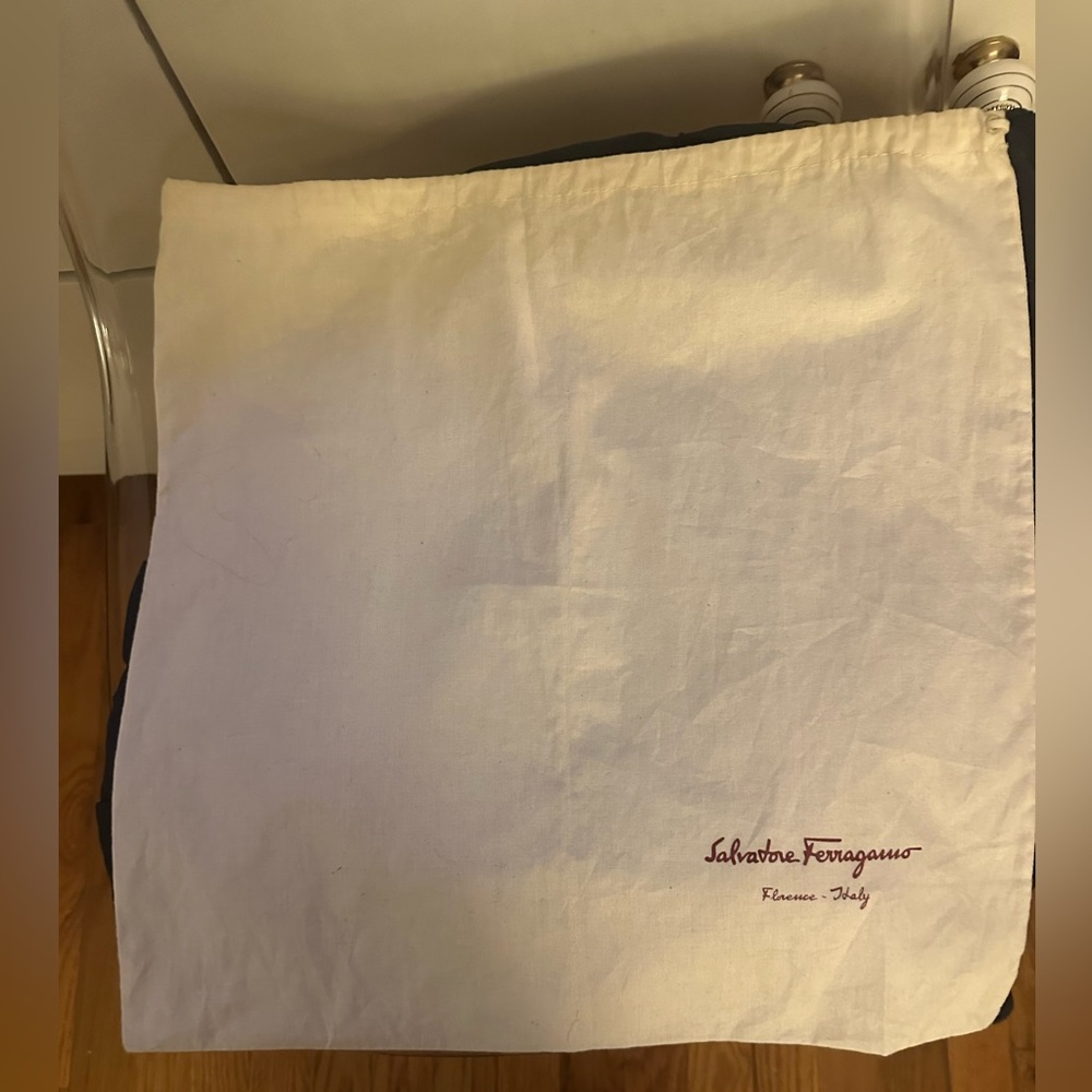 Salvatore Ferragamo Ivory Dust Bag for pair shoes